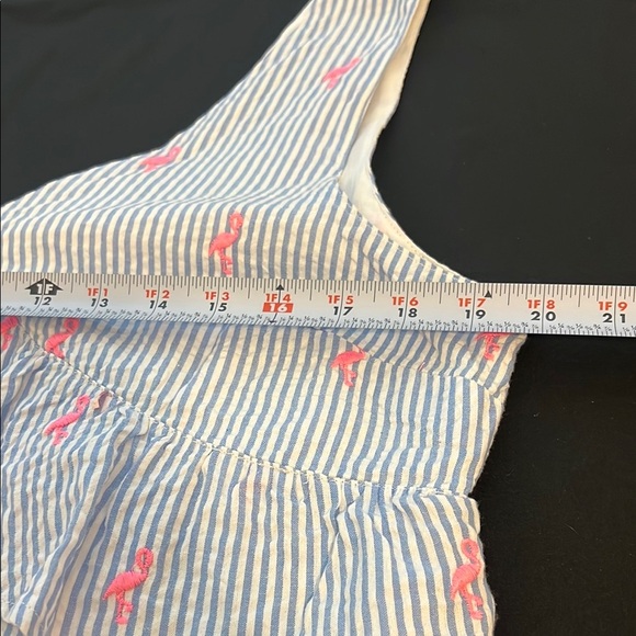 NWT Crown and Ivy Preppy Striped Dress with Pink Flamingo Embroidery, Womens L - Picture 7 of 7